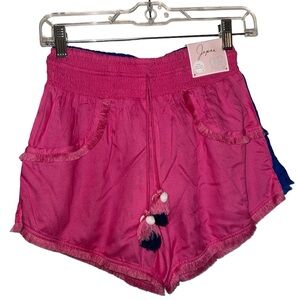 🌸 Japna 2-Pack Boho Fringe Shorts NWT!